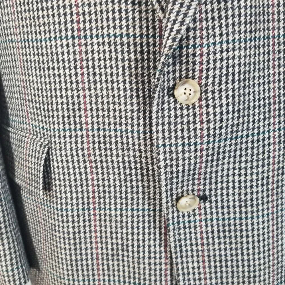 Evan Picone Jacket Sports Coat Mens 44L Brown Tweed‎ Wool Vintage USA